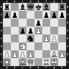 1966 Moscow – Round 1 – Aronin, Lev – 1/2-1/2 – Bronstein, Daniel E – G10