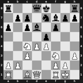 1966 Palma de Mallorca – Round 1 – O’Kelly, Albéric de Galway – 1/2-1/2 – Robatsch, Karl – G7