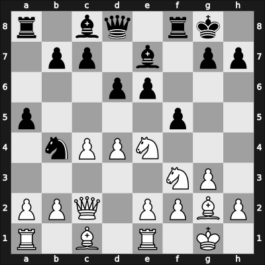 1966 Santa Monica – Round 8 – Reshevsky, Samuel – 1/2-1/2 – Larsen, Benjamin Holsko – G34