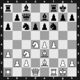 1966 Sukhumi – Round 1 – Lutikov, Anatoly S – 1/2-1/2 – Matulovic, Milan – G5