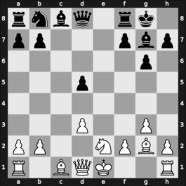 1966 Tbilisi ch-URS – Round 16 – Taimanov, Mark E – 1-0 – Gufeld, Eduard – G141