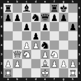 1966 Tbilisi ch-URS – Round 21 – Bronstein, David I – 1/2-1/2 – Kholmov, Ratmir D – G191