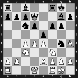1966 URS Team Ch – Round ? – Simagin, Vladimir – 1/2-1/2 – Zheliandinov, Viktor – G116