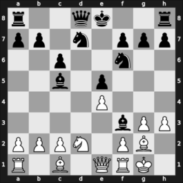 1967 Kiel (FRG Ch 09th) – Round 1 – Eising, Johannes – 1/2-1/2 – Mohrlok, Dieter – G2