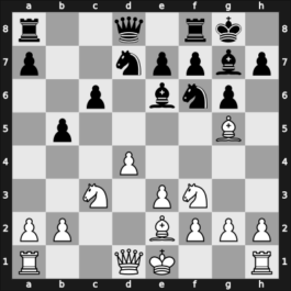 1967 Hoogovens – Round 8 – Ree, Hans – 1/2-1/2 – Lutikov, Anatoly S – G55