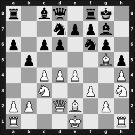 1967 Mar del Plata Open – Round 7 – Najdorf, Miguel – 1-0 – Aloma Vidal, Robert – G25