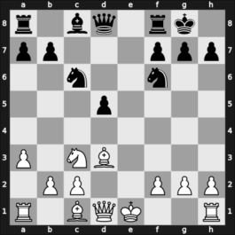 1967 Sweden (ch) – Round 15 – Kinnmark, Ove – 1/2-1/2 – Martens, Rolf – G77