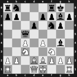 E74c - 7.dxc5 Qa5 8.Bd2 Qxc5 9.Nf3 Bg4 - Averbakh