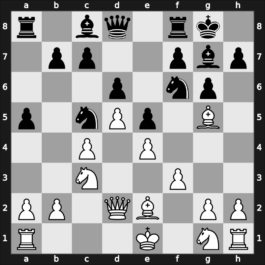 E73o - 5…O-O 6.Bg5 Nbd7 7.Qd2 e5 8.d5 Nc5 9.f3 a5 - Averbakh