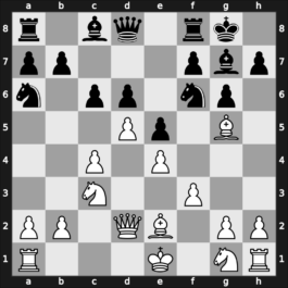E73t - 5…O-O 6.Bg5 Na6 7.Qd2 e5 8.d5 c6 9.f3! - Averbakh