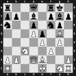 E73t - 5…O-O 6.Bg5 Na6 7.Qd2 e5 8.d5 c6 9.f3 cxd5 10.cxd5 Bd7 11.g4 - Averbakh