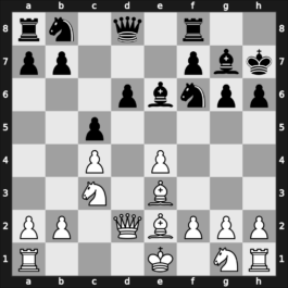 E74l - 7.d5 h6 8.Be3 e6 9.dxe6 Bxe6 10.Qd2 Kh7 - Averbakh