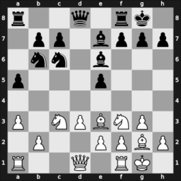 1968 Monte Carlo – Round 7 – Botvinnik, Mikhail – 1-0 – Portisch, Lajos – G40