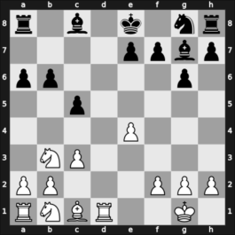 1968 New York ch-USA – Round 11 – Bisguier, Arthur B – 1/2-1/2 – Evans Lianda – G61