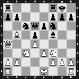 1969 Budapest ch-HUN – Round 1 – Barczay, Laszlo – 1/2-1/2 – Cs. Kovacs, Laszlo – G19