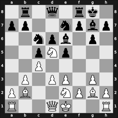 1969 Buesum – Round 10 – Larsen, Bent Ravn – 1/2-1/2 – Hecht, Hans-Joachim – G43