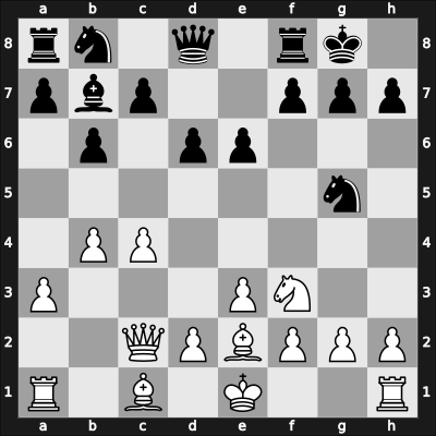 1969 Buesum – Round 11 – Polugaevsky, Lev – 0-1 – Larsen, Bent Ravn – G30