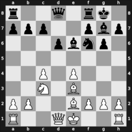 1969 FRG Ch Koenigsfeld GER – Round 6 – Eising, Johannes – 1/2-1/2 – Dornieden, Manfred, Dr. – G14