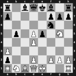 1969 FRG Ch Koenigsfeld GER – Round 7 – Rautenberg, Wilhelm – 1/2-1/2 – Klundt, Klaus – G19