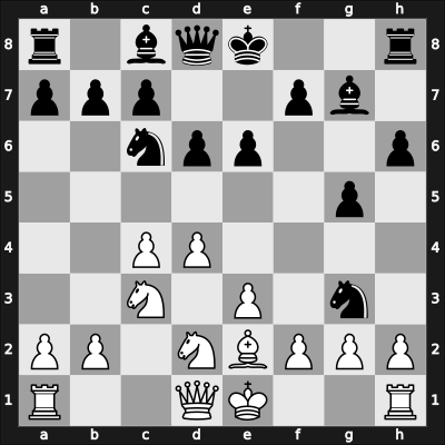 1969 Hoogovens – Round 10 – Doda, Zbigniew – 1/2-1/2 – Botvinnik, Mikhail – G78
