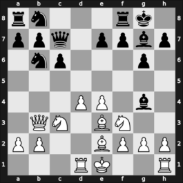 1969 Hoogovens – Round 12 – Portisch, Lajos – 1/2-1/2 – Botvinnik, Mikhail – G97