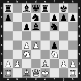 1969 Moscow RUS – Round ? – Lutikov, Anatoly S – 1/2-1/2 – Holmov – G9