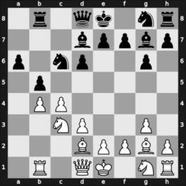 1969 Moskou ch-URS – Round 1 – Kholmov, Ratmir D – 1/2-1/2 – Vasiukov, Evgeni – G11