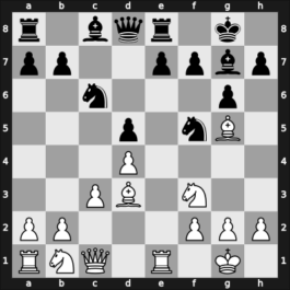 1969 Netanya – Round 1 – Czerniak, Moshe – 1/2-1/2 – Yanofsky, Daniel Abraham – G6