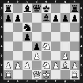 1969 Palma de Mallorca – Round 1 – Acharam Medina, Sebastian Alejandro – 1/2-1/2 – Petrosian, Tigran A. – G12