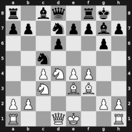 1969 US Open – Round 7 – Bisguier, Arthur B – 1/2-1/2 – Byrne, Ray – G17