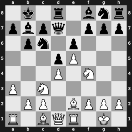 1969 URSS (USSR) – Round 1 – Suetin, Alexey S – 1-0 – Katalymov, Boris – G43
